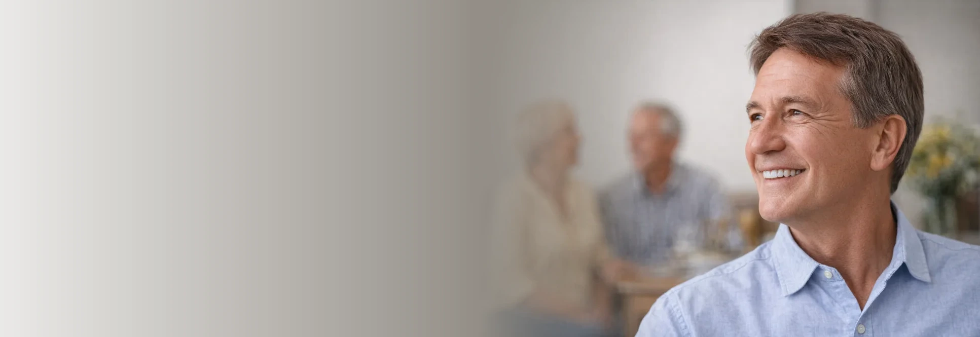 Mature man smiling — Oral Cancer Screening at PermaSmile! in Ottawa