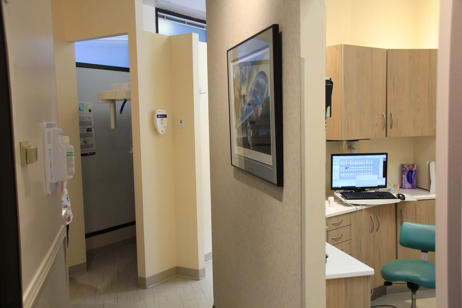 A treatment room at PermaSmile! in downtown Ottawa, where the air purifiers run
