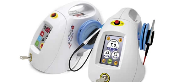 The soft tissue laser console and handpiece used for gum treatment